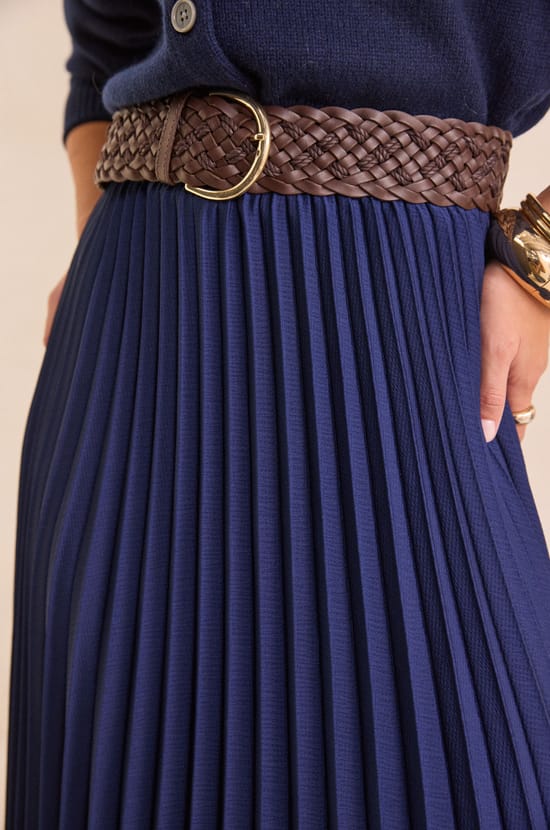 ESTHER pleated skirt;${refinementColor}