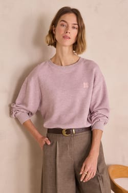 Sweat-shirt en coton LESLY;${refinementColor}