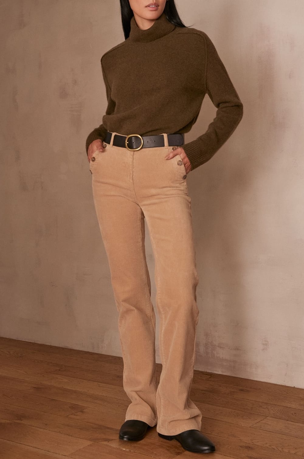Pantalon flare NINON;${refinementColor}
