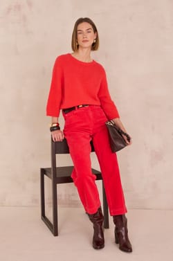 PHOEBE 3/4 sleeve jumper;${refinementColor}