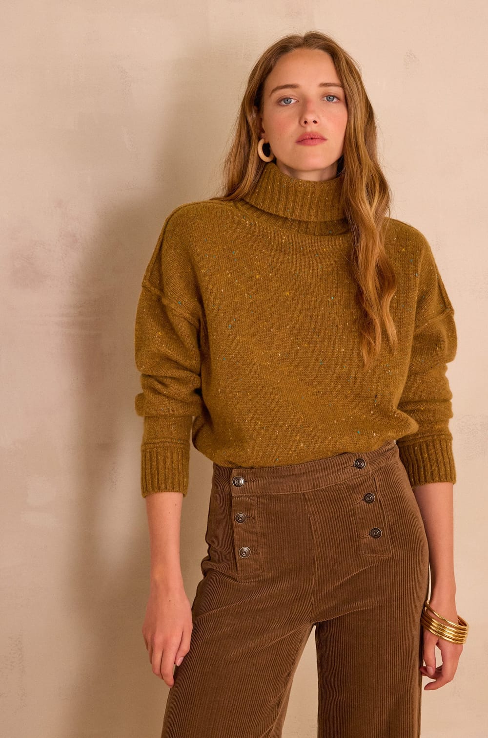 BRANDO 100% wool turtleneck jumper;${refinementColor}
