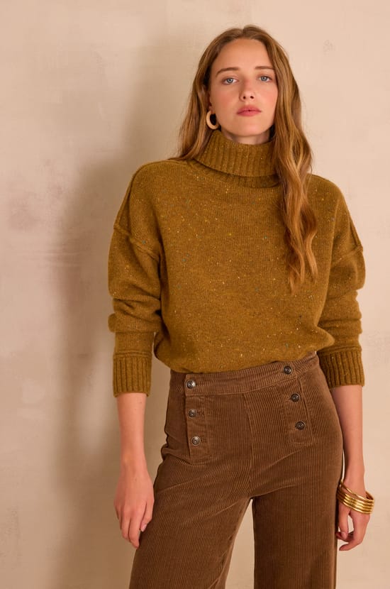 BRANDO 100% wool turtleneck jumper;${refinementColor}