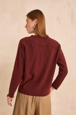 V-neck sweater in 100% cashmere 2-ply BARY;${refinementColor}