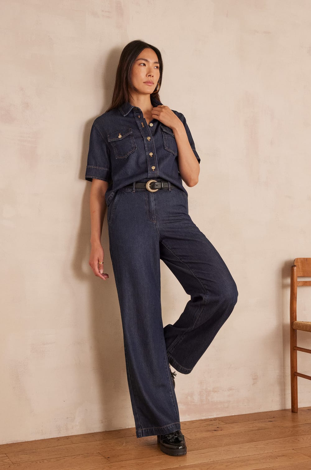 Chemise SIDO en jean;${refinementColor}