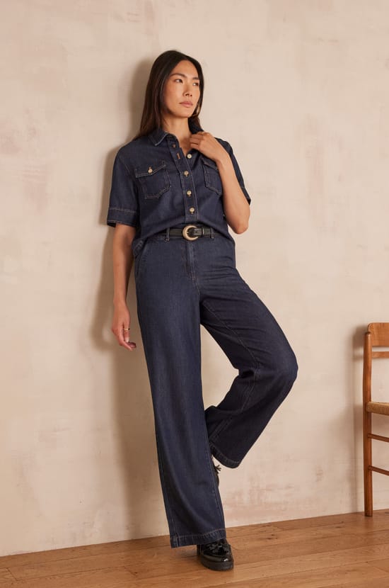 Chemise SIDO en jean;${refinementColor}