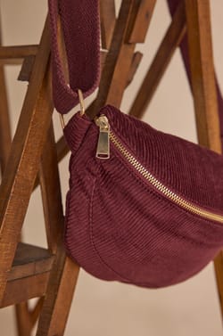 GELINA cotton velvet bum bag;${refinementColor}
