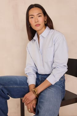 100% cotton striped shirt THOMAS;${refinementColor}