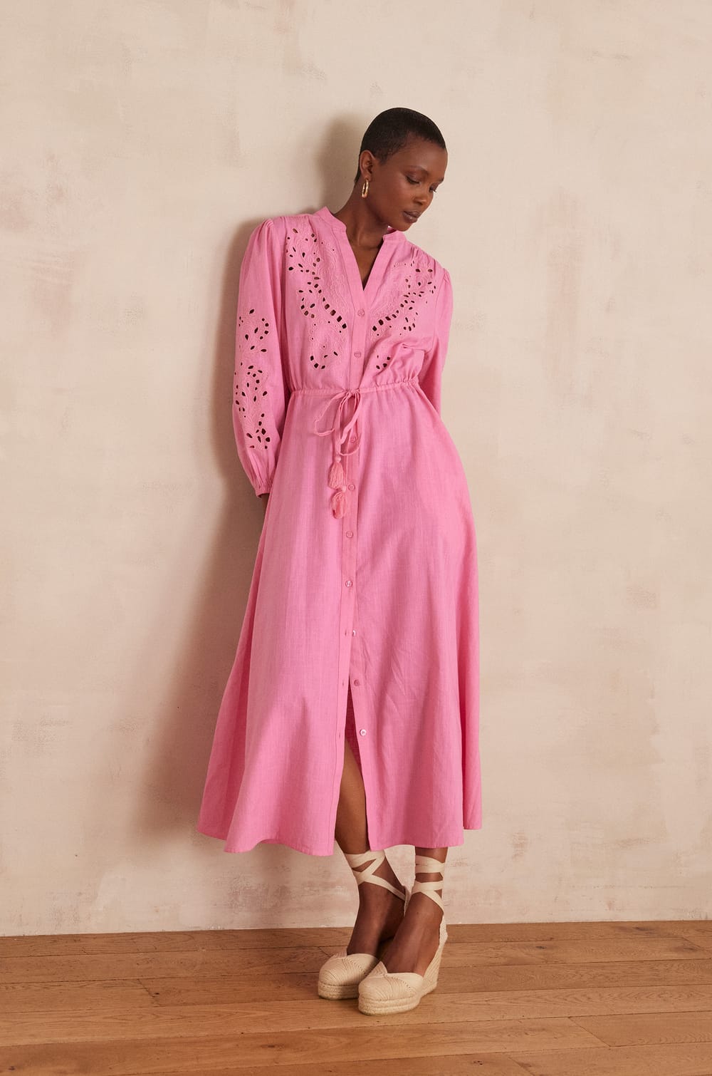 Robe longue LIVE en coton;${refinementColor}