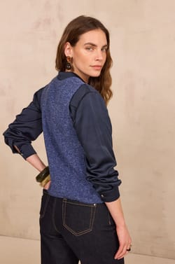 Gilet sans manches en coton m&eacute;lang&eacute; PARKER;${refinementColor}