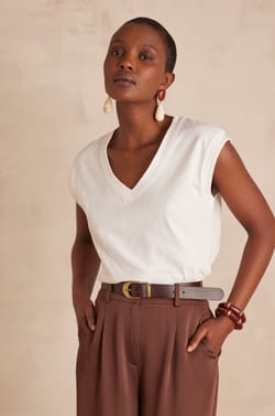 DELYA cotton T-shirt;${refinementColor}