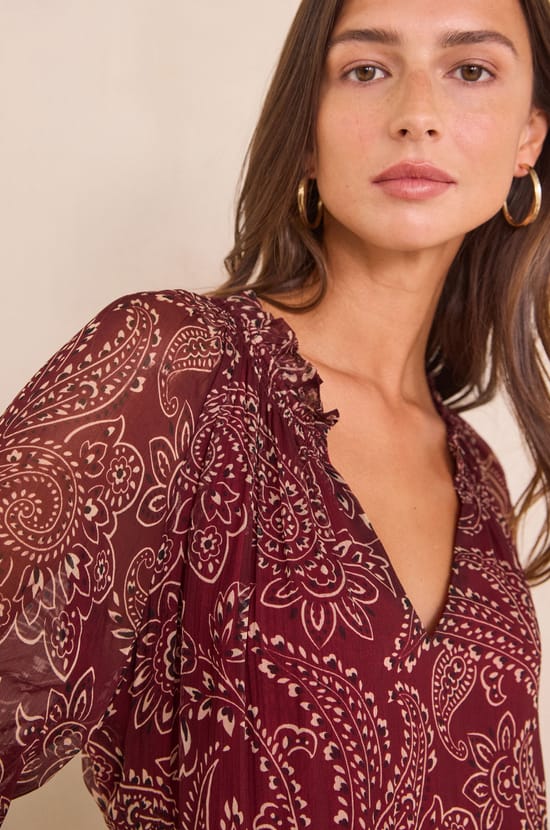 Short dress with arabesque pattern BROOKY;${refinementColor}