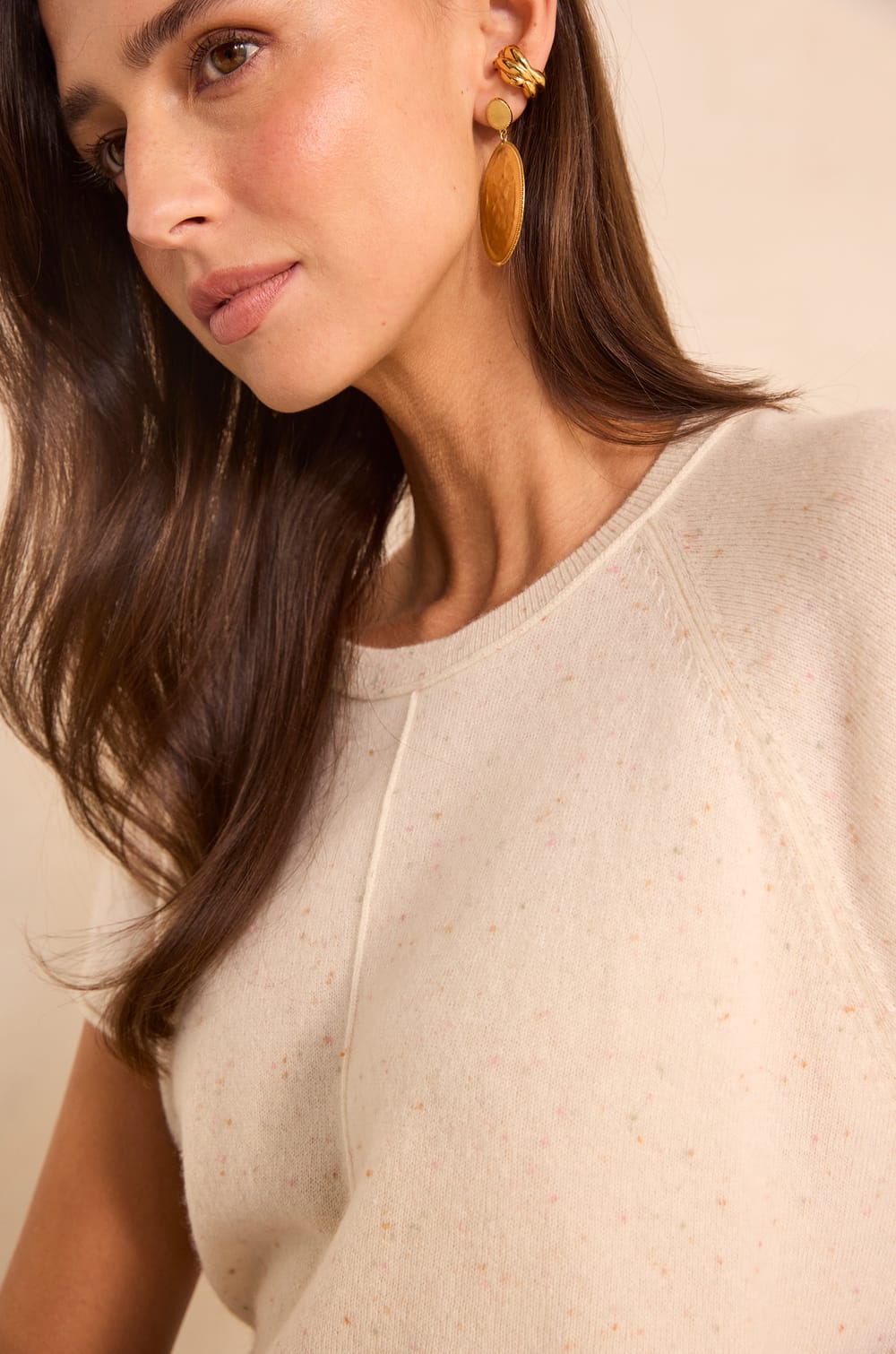 Short-sleeved cashmere sweater BILL;${refinementColor}