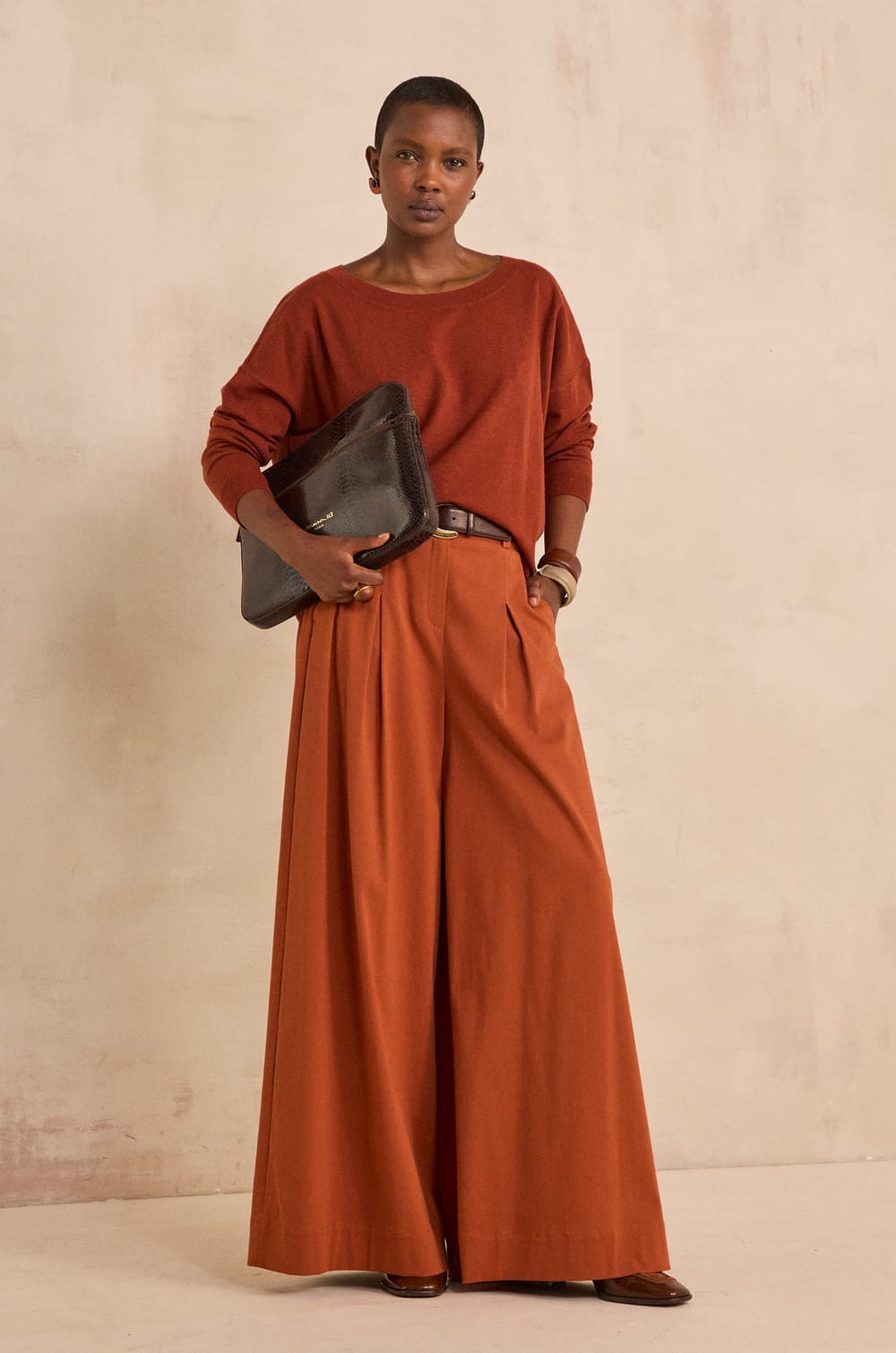 ADONIS long-sleeve blended wool sweater;${refinementColor}