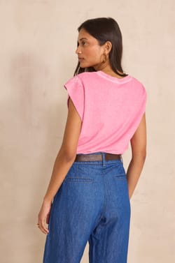 T-shirt &agrave; manches courte en chanvre et coton LOIC;${refinementColor}