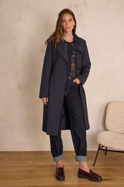 RYO belted trench coat;${refinementColor}