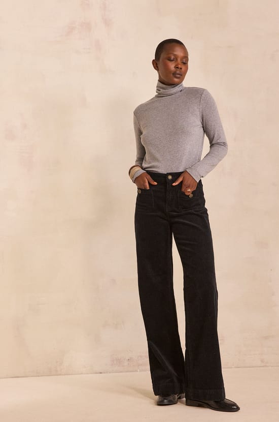 Wide corduroy pants ANAIS;${refinementColor}