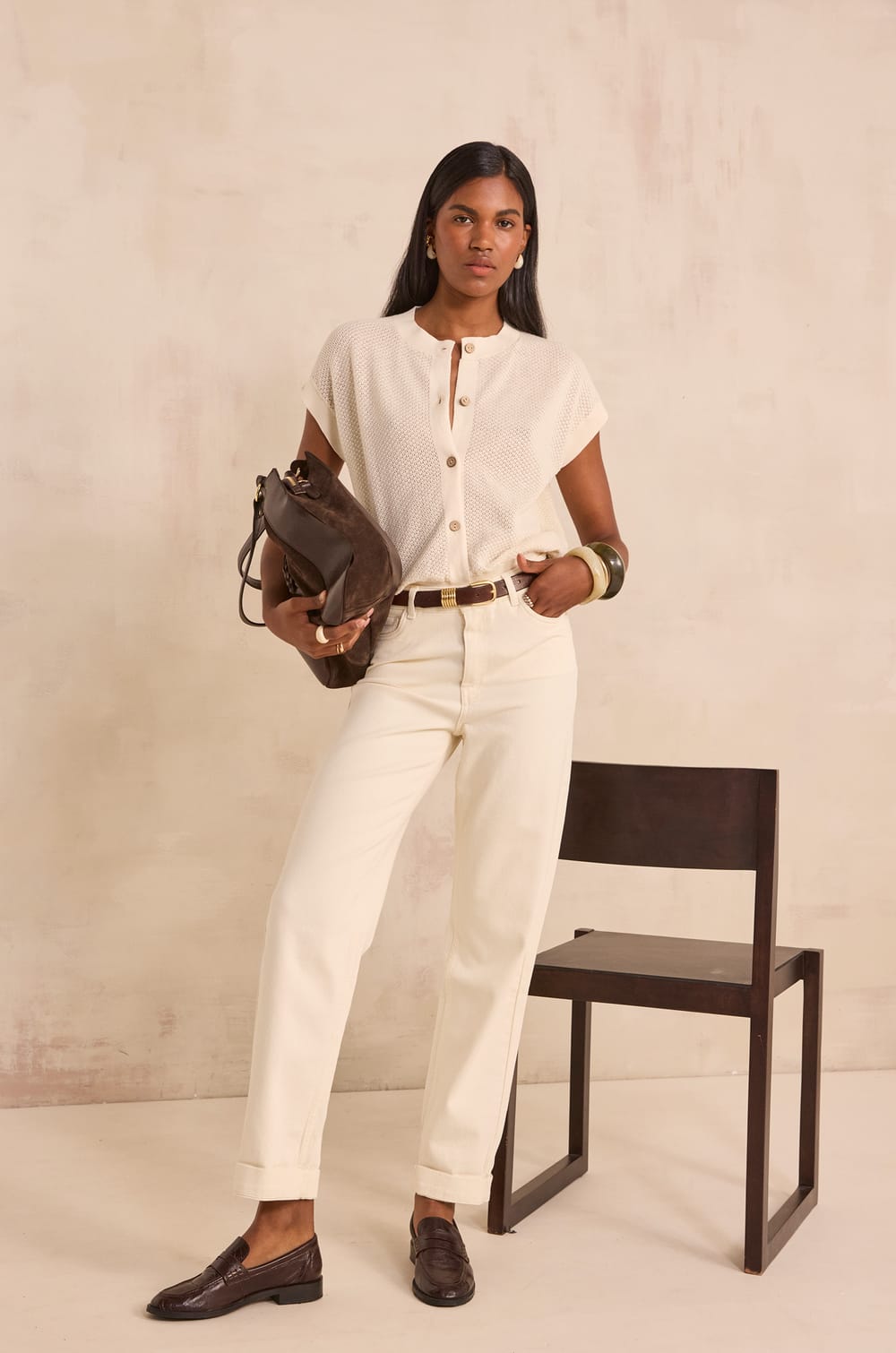 Short-sleeved cotton vest ALMA;${refinementColor}