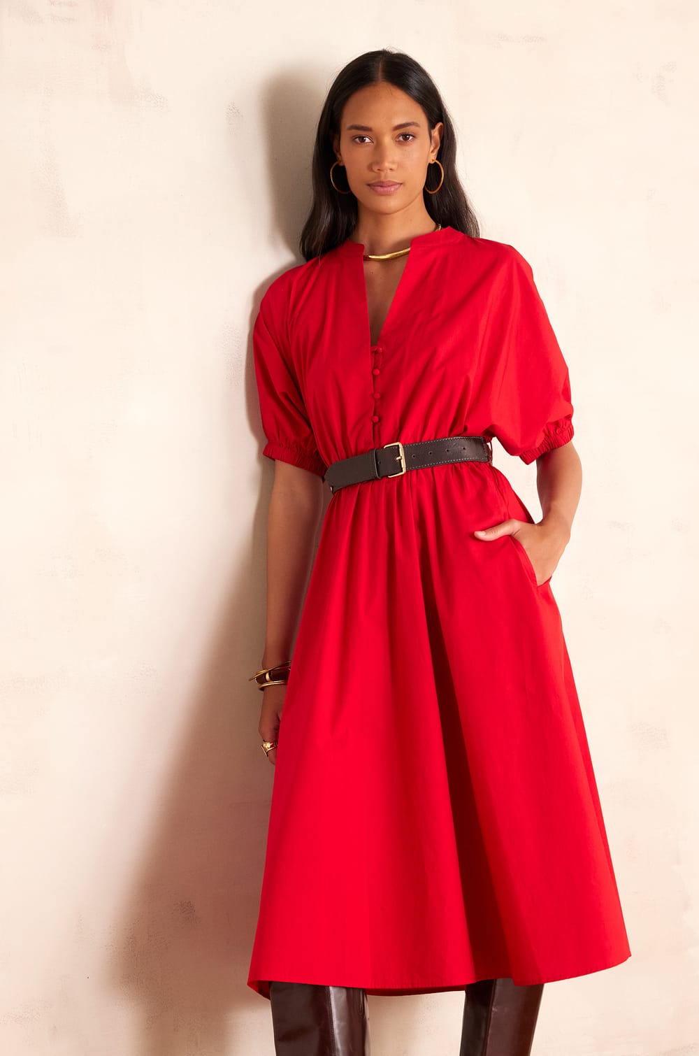 CORDELIA cotton dress;${refinementColor}