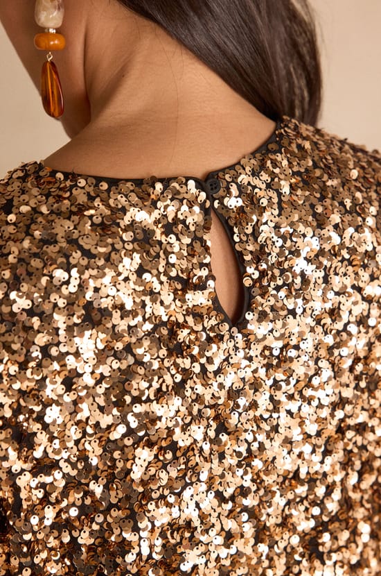 Sequin T-shirt SUNNY;${refinementColor}