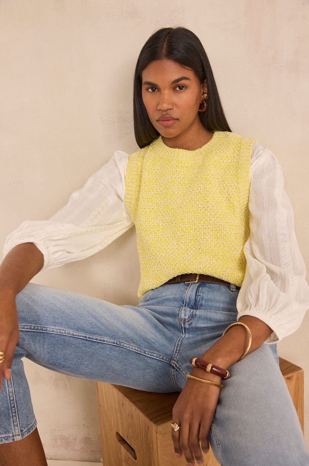 Pull sans manches PERSEE;${refinementColor}