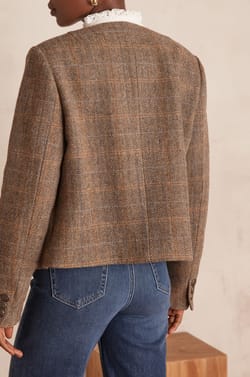 Veste PIA en laine motif chevron;${refinementColor}