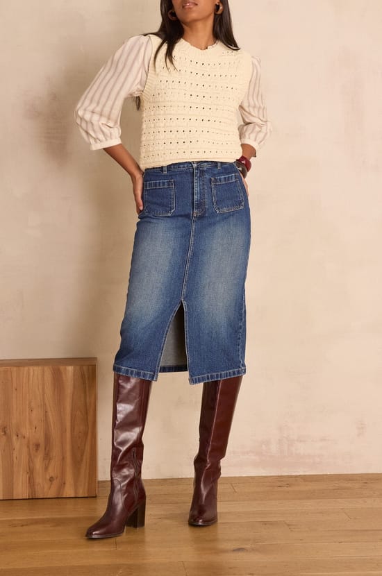 Jupe CLEO en coton;${refinementColor}