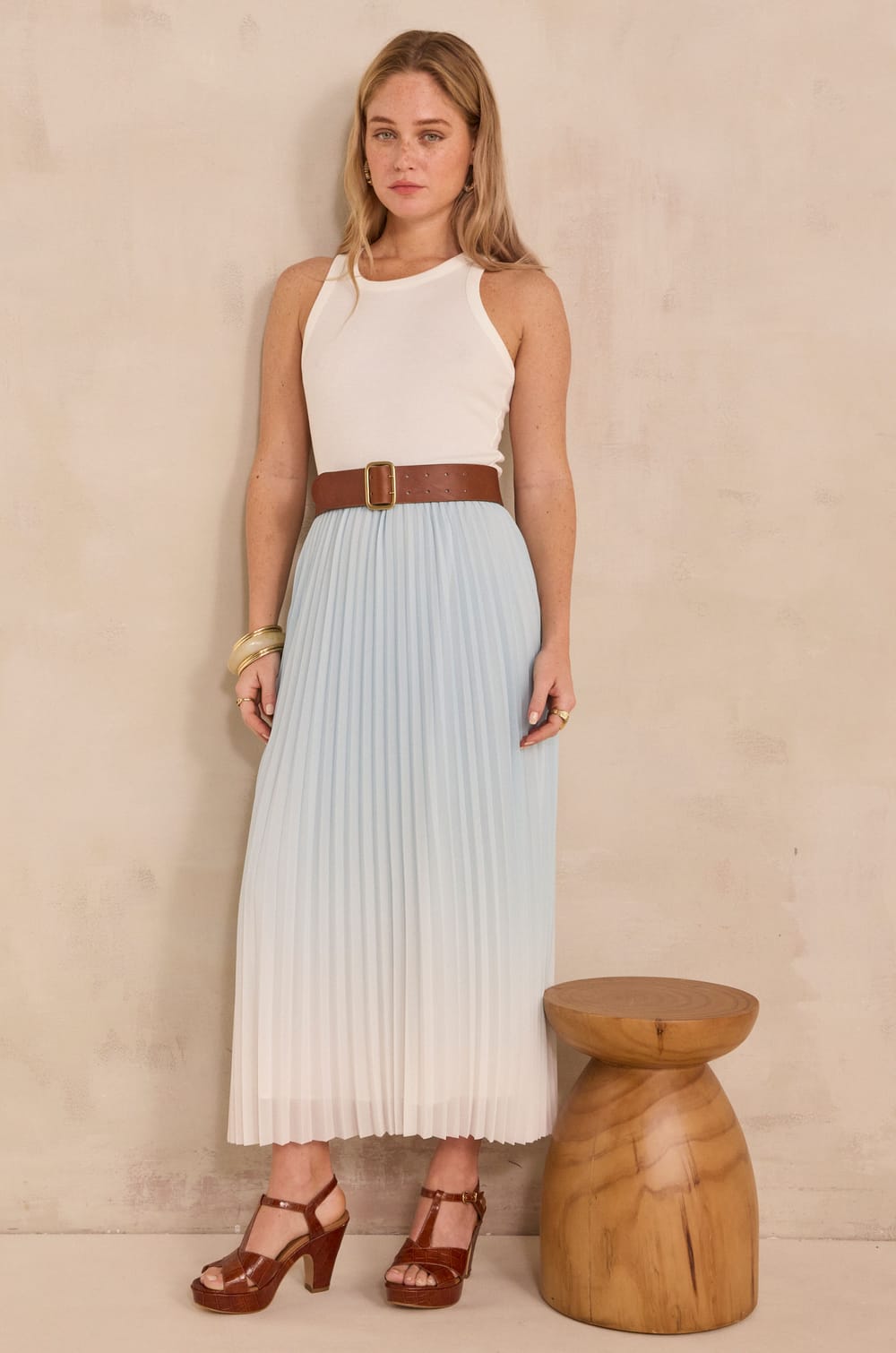 Pleated Skirt ODESSA;${refinementColor}
