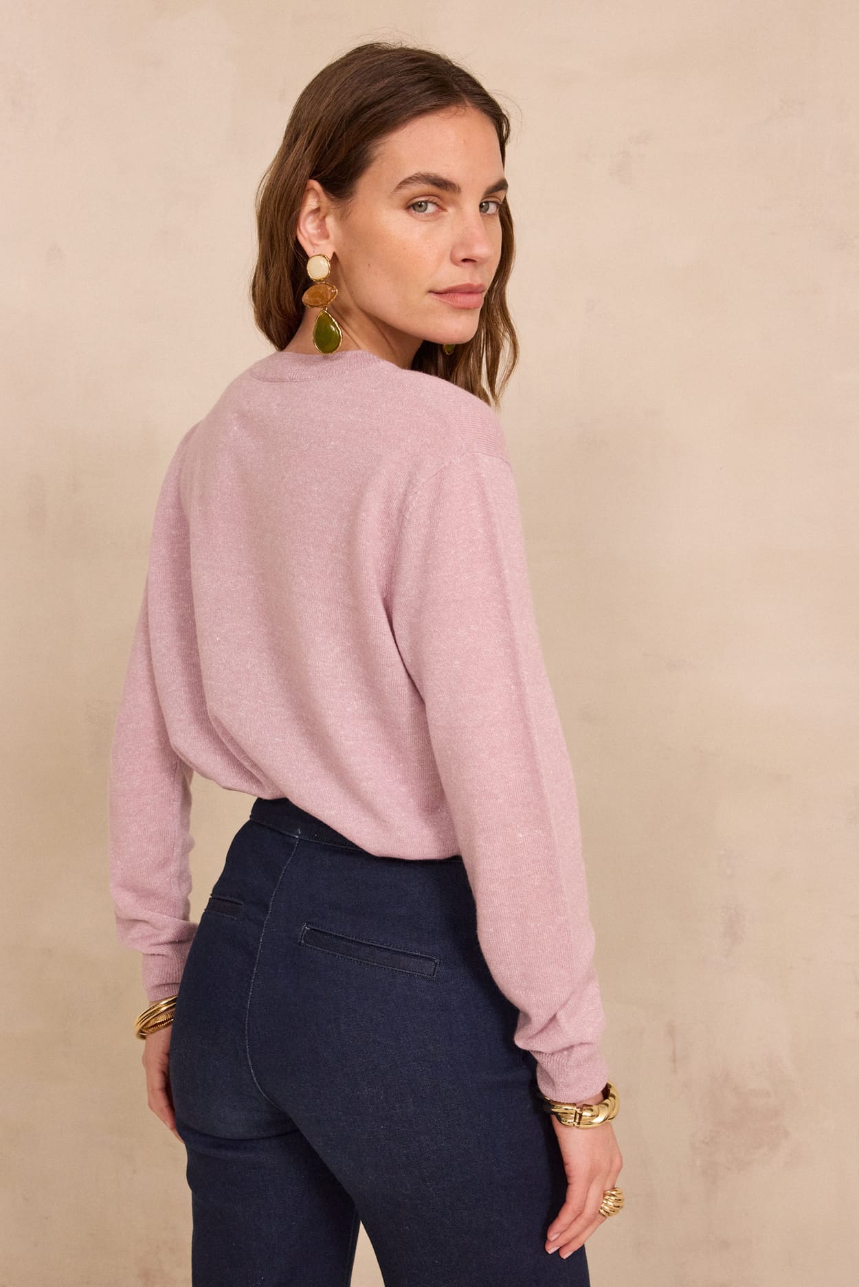 Fine long-sleeved cashmere sweater PRINCE;${refinementColor}