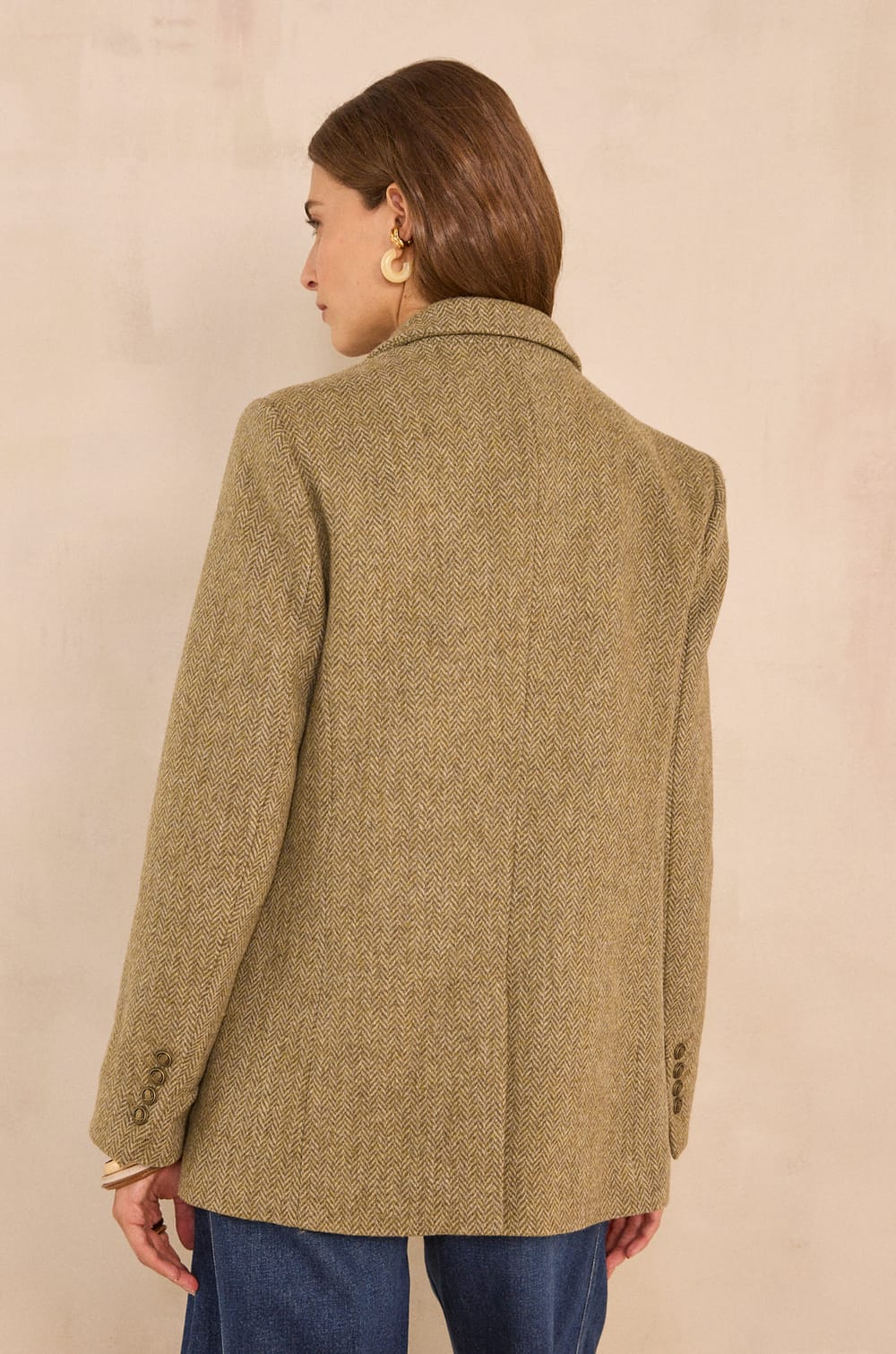 COURTNEY mixed wool blazer;${refinementColor}