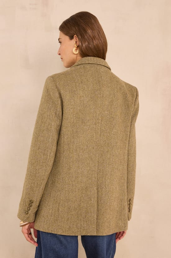 COURTNEY mixed wool blazer;${refinementColor}
