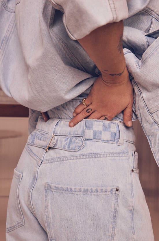 Jean ultra oversize en coton Audrey Lombard x Maison 123 TOM;${refinementColor}