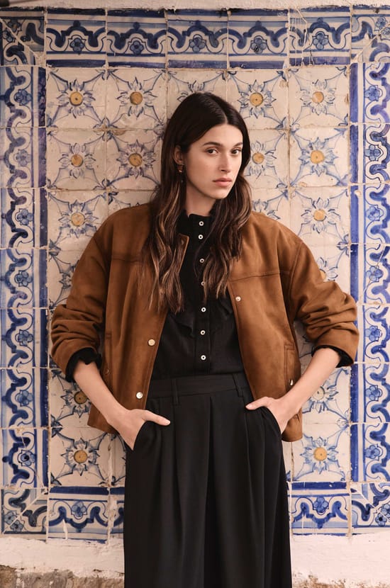 VIP suede leather jacket;${refinementColor}