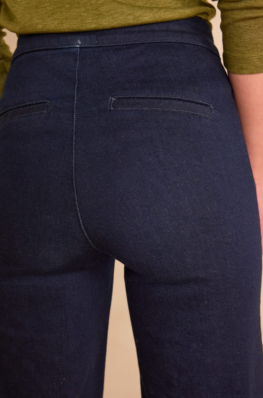 OXAN high-waisted wide-leg jeans in denim;${refinementColor}