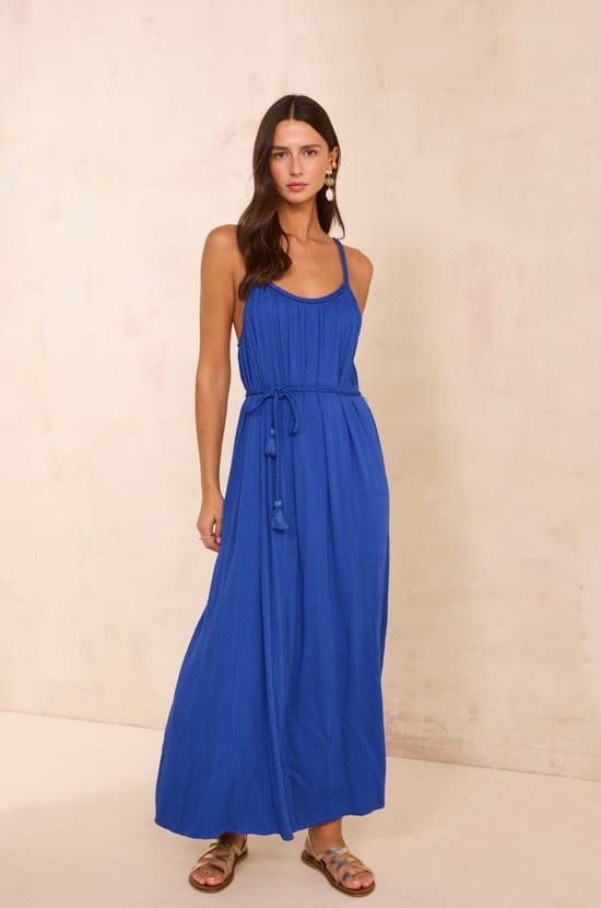 Flowy strap dress PIA;${refinementColor}