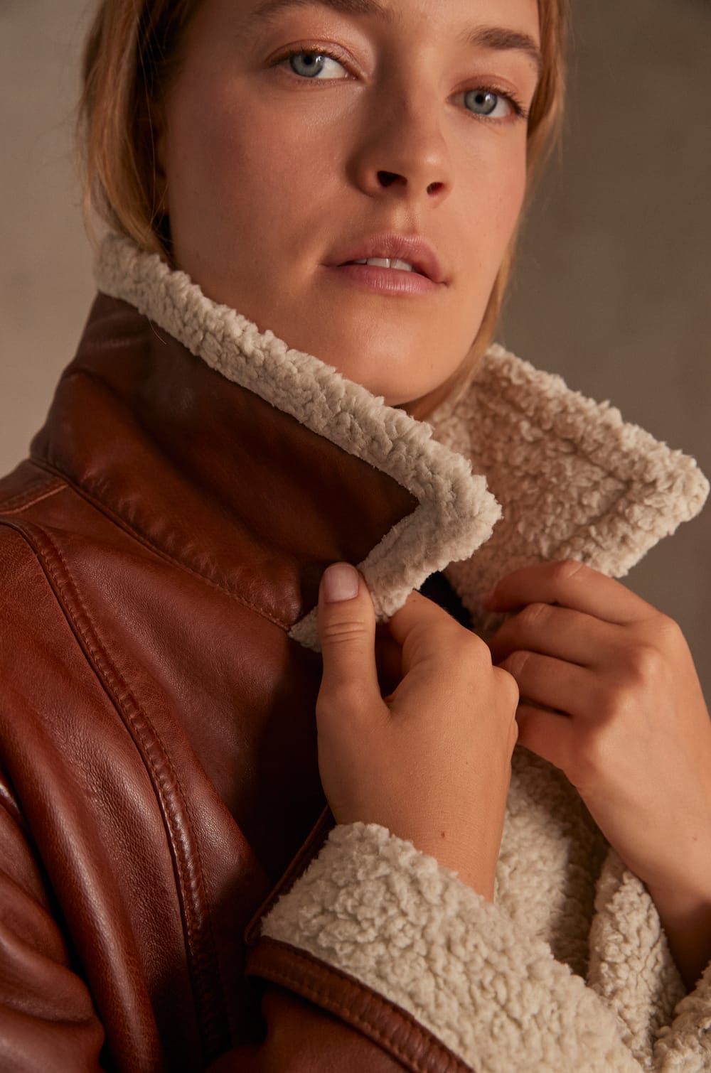 Bomberjacke aus Leder FOLIO;${refinementColor}