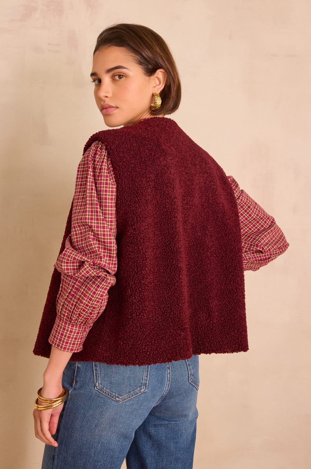 Strickjacke ohne Ärmel SHARON;${refinementColor}
