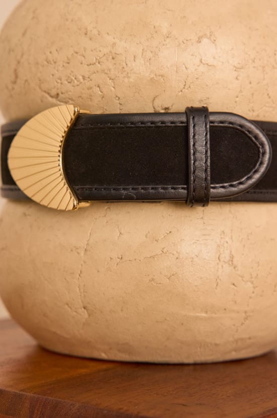 LEONARD leather belt with jewellery details;${refinementColor}