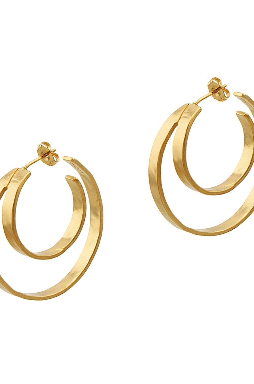 Boucles d'oreilles créoles dorées Nina Bijoux Leone;${refinementColor}