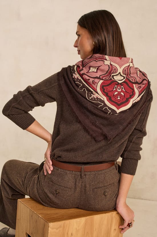 Dressed woven wool scarf REMY;${refinementColor}