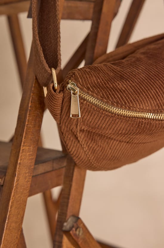 GELINA cotton velvet bum bag;${refinementColor}