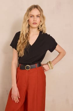 Pull &agrave; manches courtes en coton PRETTY;${refinementColor}