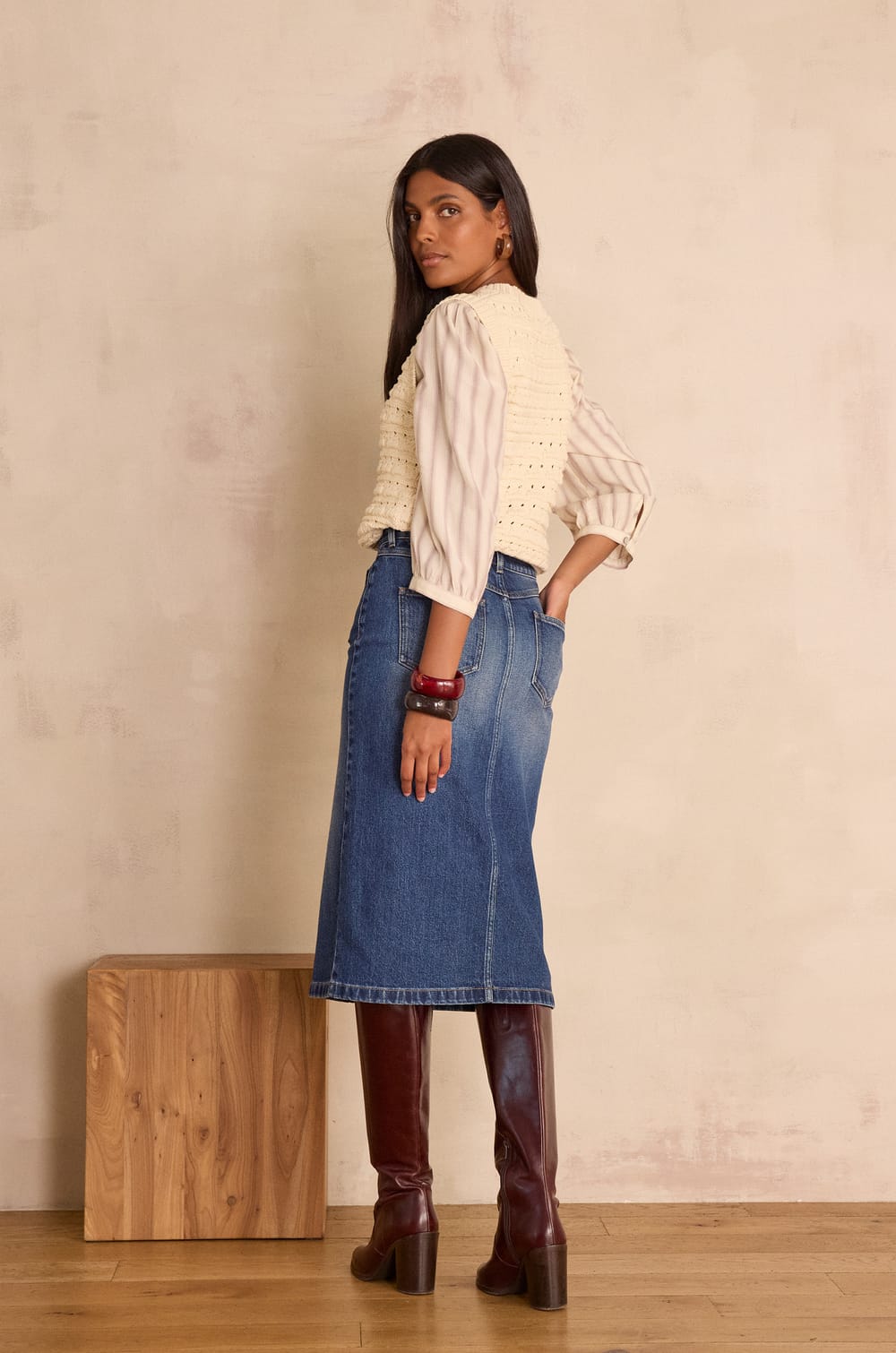 Jupe CLEO en coton;${refinementColor}