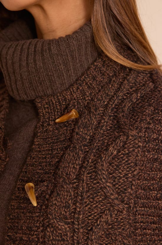 BARNEY sleeveless cable-knit wool gilet;${refinementColor}