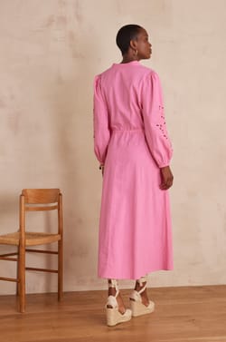 Lange LIVE jurk van katoen;${refinementColor}