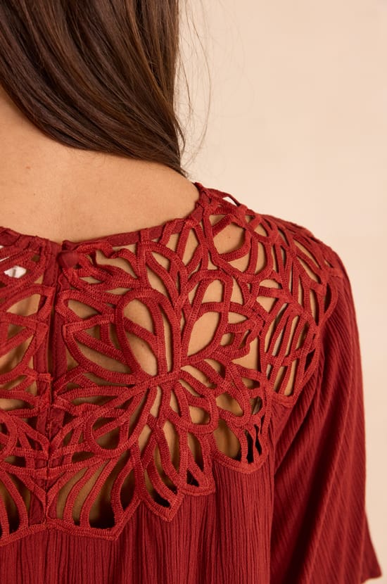 Robe droite avec dentelles PERFECTION;${refinementColor}