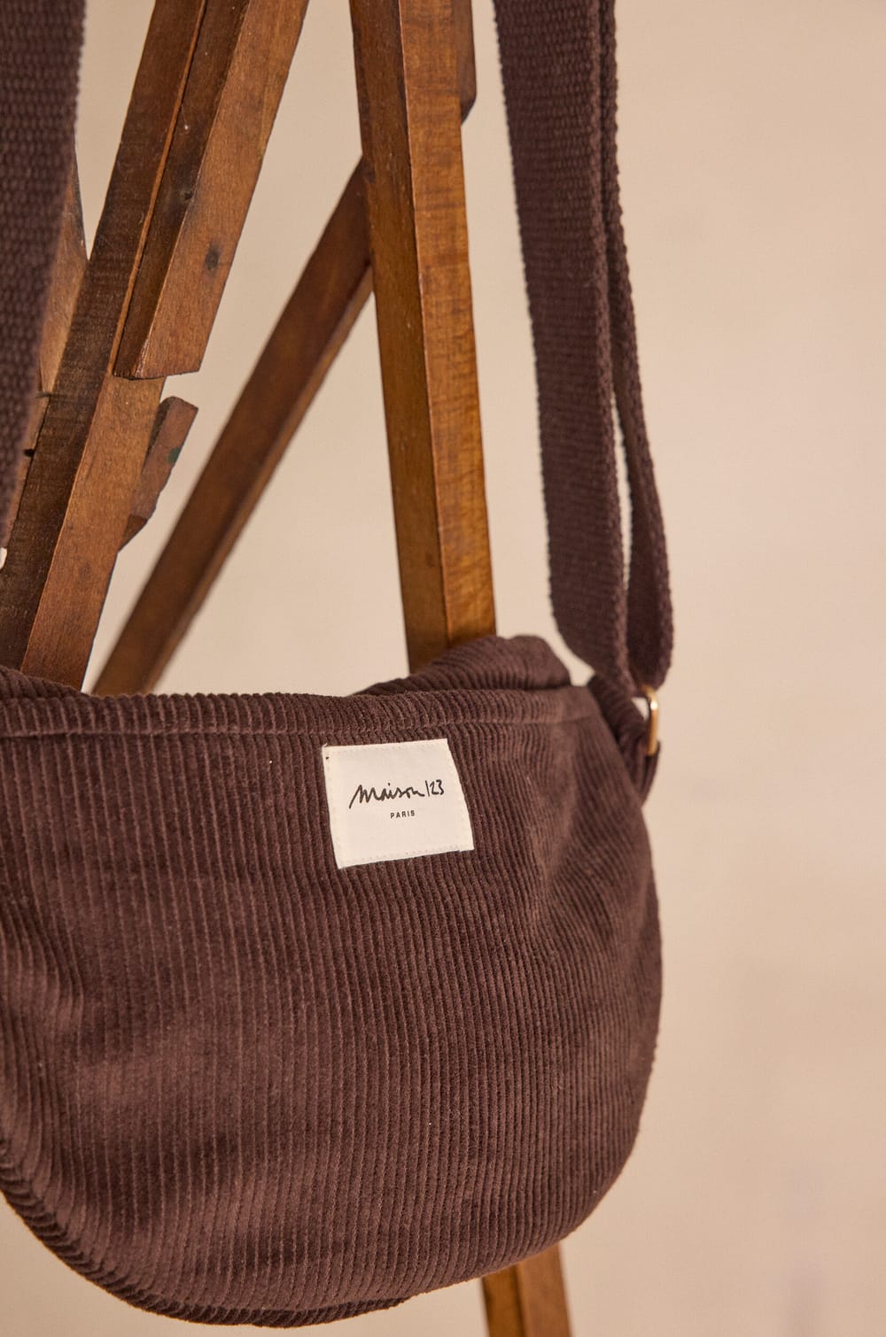 Sac banane GELINA en velours de coton;${refinementColor}