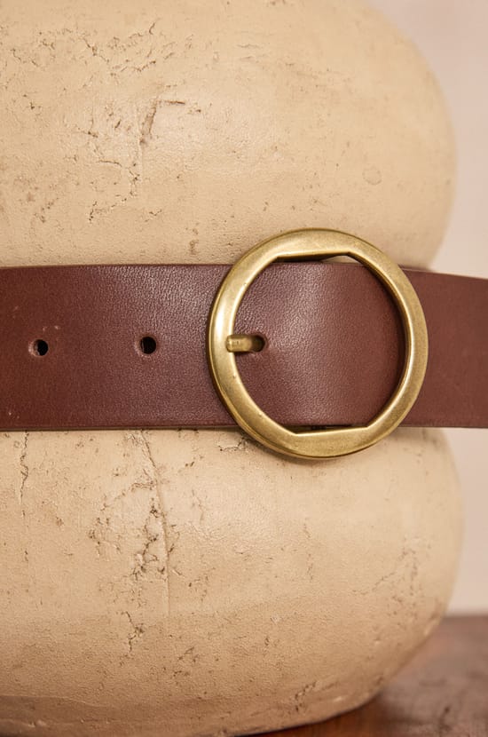 Leather Belt ELINE;${refinementColor}