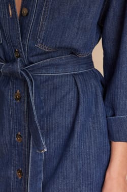LILOU denim dress;${refinementColor}