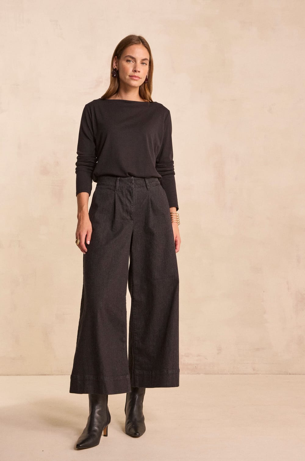 Jean wide leg cropped SYDNEY ;${refinementColor}