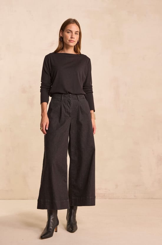 Jean wide leg cropped SYDNEY ;${refinementColor}